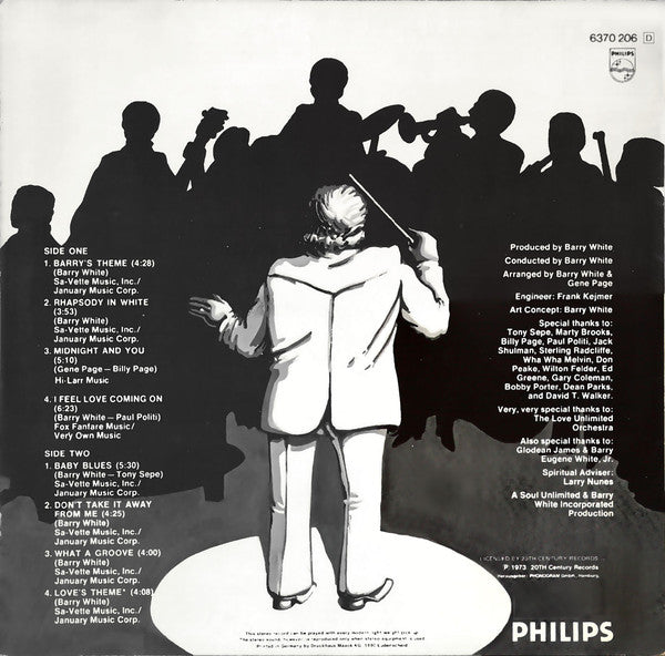 The Love Unlimited Orchestra* Arranged & Conducted By Barry White : Rhapsody In White (LP, Album)