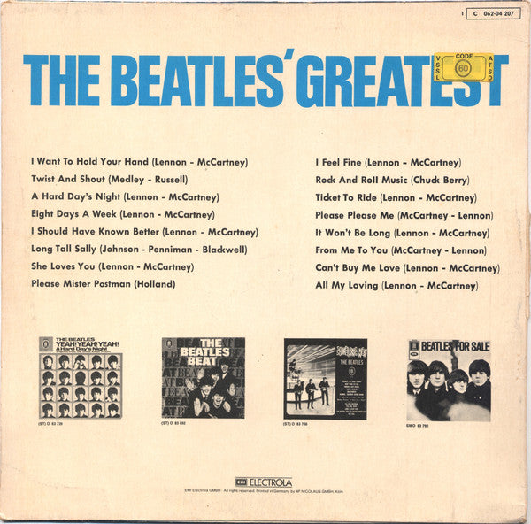 The Beatles : The Beatles' Greatest (LP, Comp, RE)