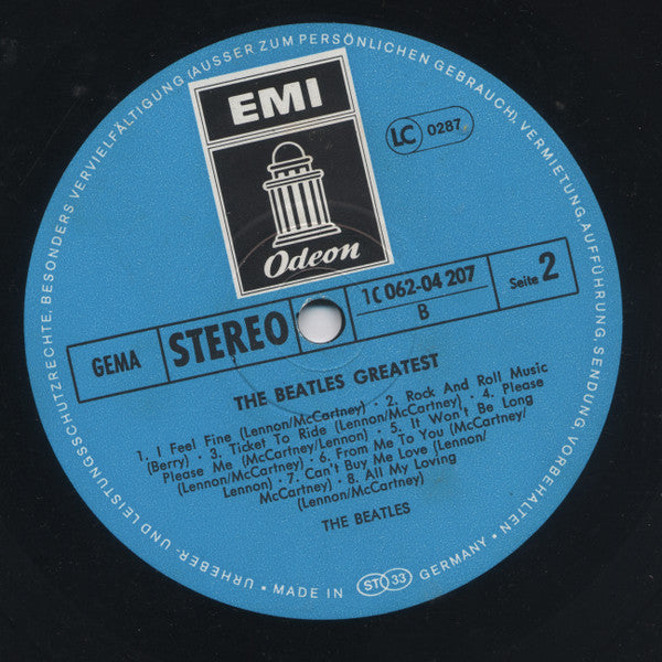 The Beatles : The Beatles' Greatest (LP, Comp, RE)