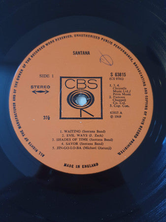 Santana : Santana (LP, Album)