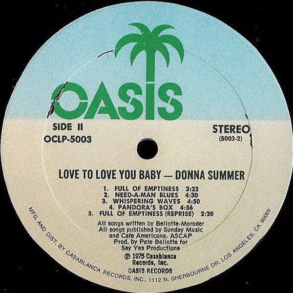 Donna Summer : Love To Love You Baby (LP, Album, Rai)