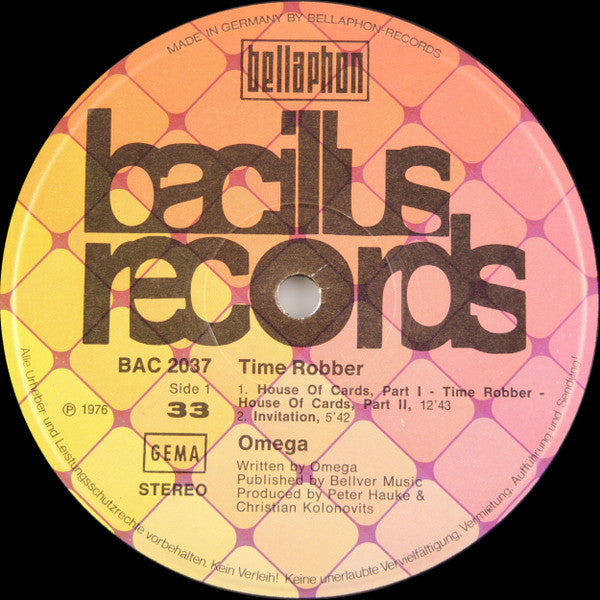 Omega (5) : Time Robber (LP, Album, RP)