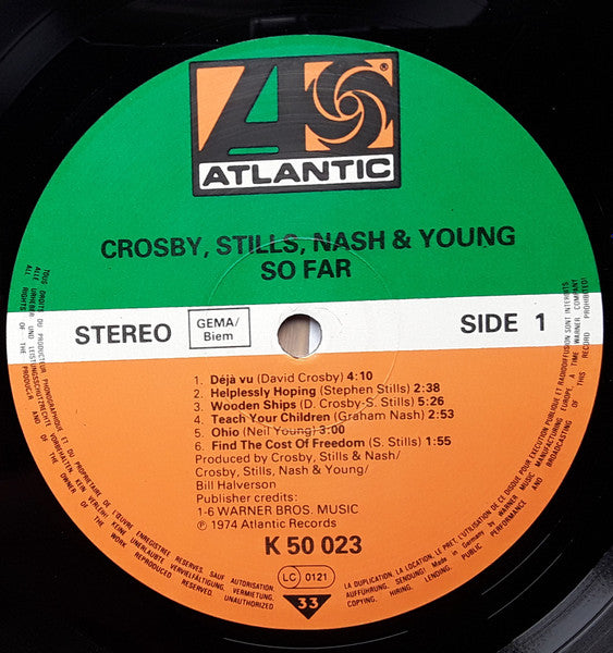 Crosby, Stills, Nash & Young : So Far (LP, Comp, RE)