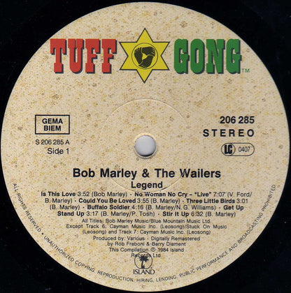 Bob Marley And The Wailers* : Legend (The Best Of Bob Marley And The Wailers) (LP, Comp, RE, RM, Gat)