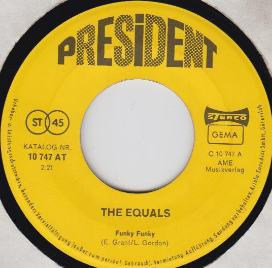 The Equals : Funky Funky / Let's Do It Again (7", Single)