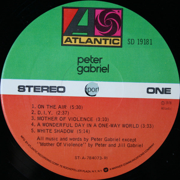 Peter Gabriel : Peter Gabriel (LP, Album, RI )