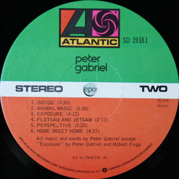 Peter Gabriel : Peter Gabriel (LP, Album, RI )