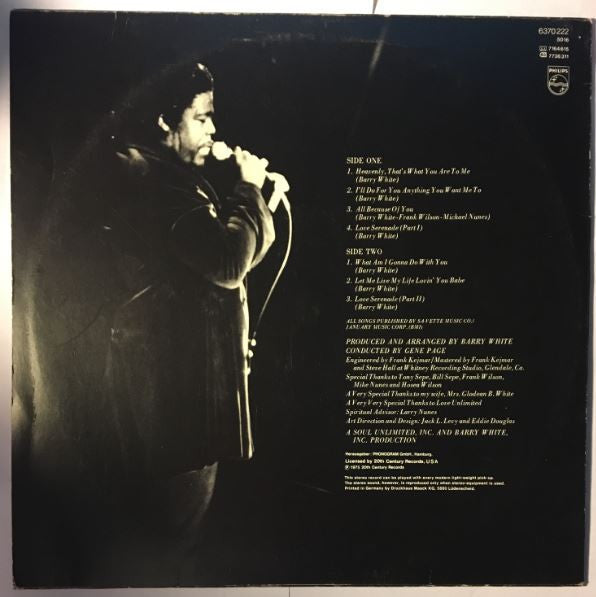 Barry White : Just Another Way To Say I Love You (LP, Album)