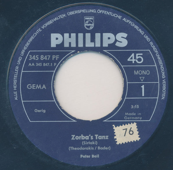 Peter Beil : Zorba's Tanz (7", Single)