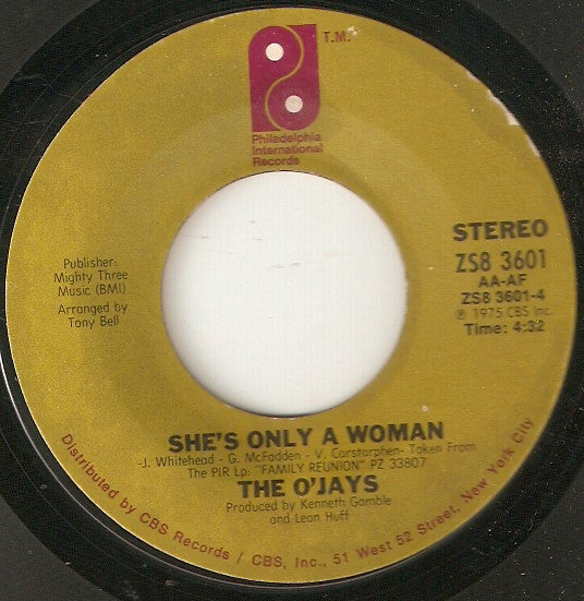 The O'Jays : Message In Our Music (7", Single, Ter)