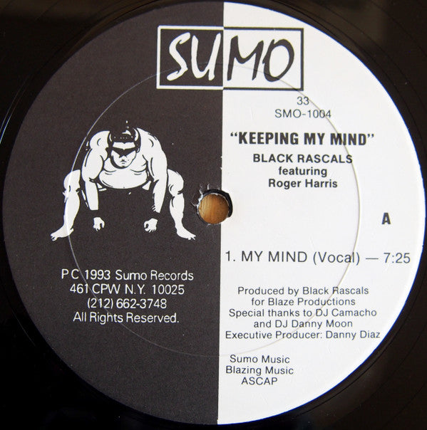 Black Rascals Featuring Roger Harris (3) : Keeping My Mind (12")