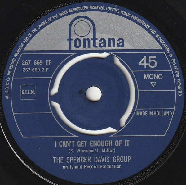 The Spencer Davis Group : I'm A Man (7", Single, Mono)