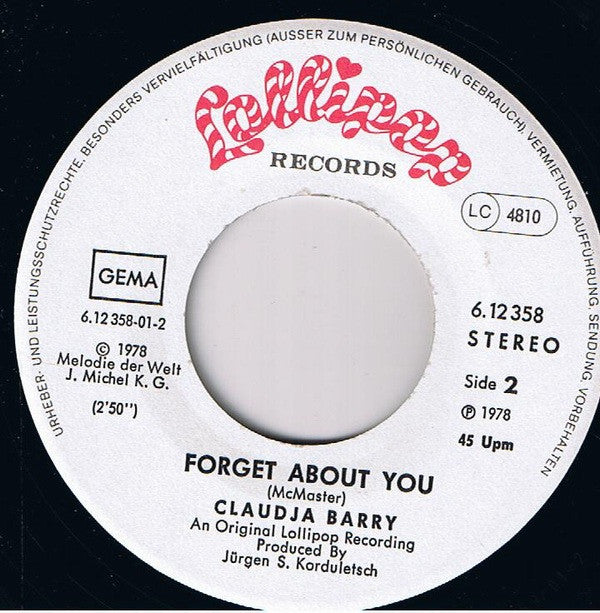 Claudja Barry : Down By The Water (7", Single)