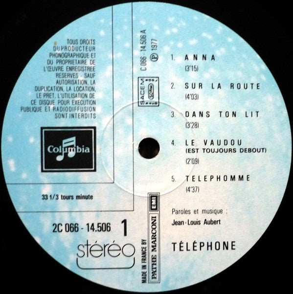 Téléphone : Téléphone (LP, Album)