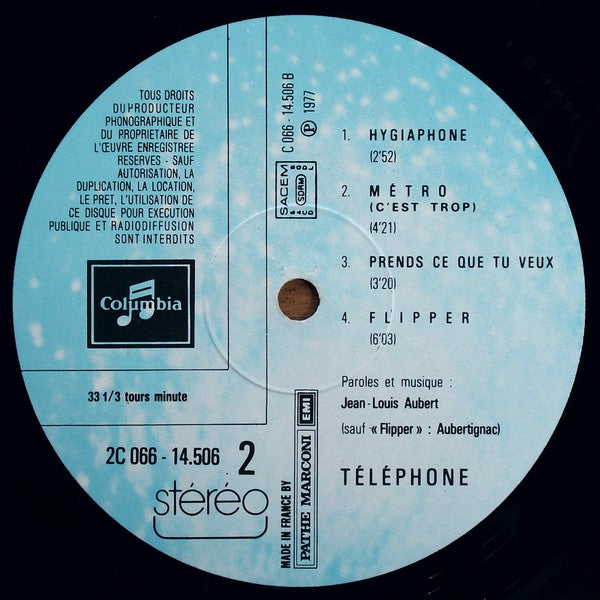Téléphone : Téléphone (LP, Album)