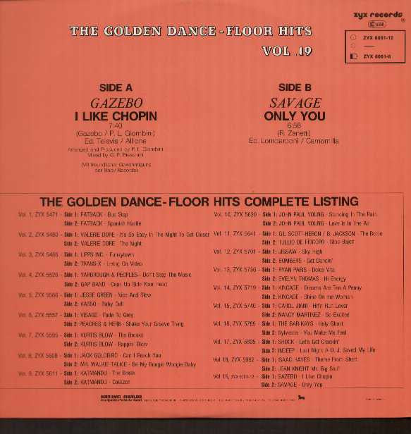 Gazebo / Savage : The Golden Dance-Floor Hits Vol. 19 (12")
