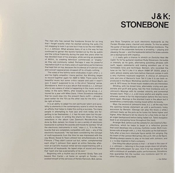 J.J. Johnson & Kai Winding : Stonebone (LP, RE, Bla)