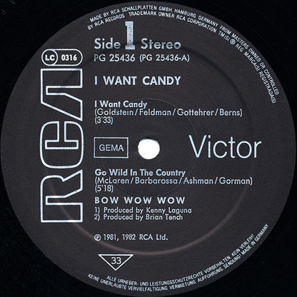 Bow Wow Wow : I Want Candy (12", MiniAlbum)