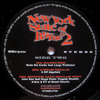 Various : New York State Of Rhyme #2 (2xLP, Comp)