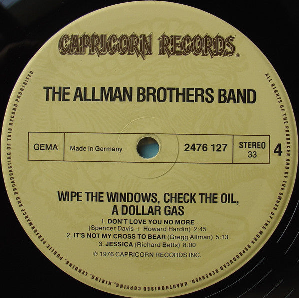 The Allman Brothers Band : Wipe The Windows, Check The Oil, Dollar Gas (2xLP, Album)