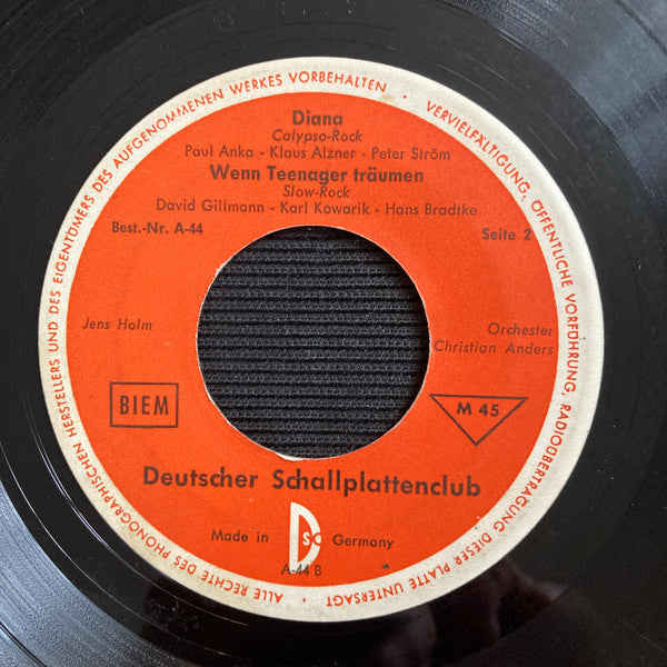 Jens Holm (4) : Mitternachts-Blues (7", EP, Mono, Club)