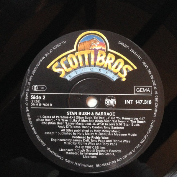 Stan Bush & Barrage (3) : Stan Bush & Barrage (LP, Album)