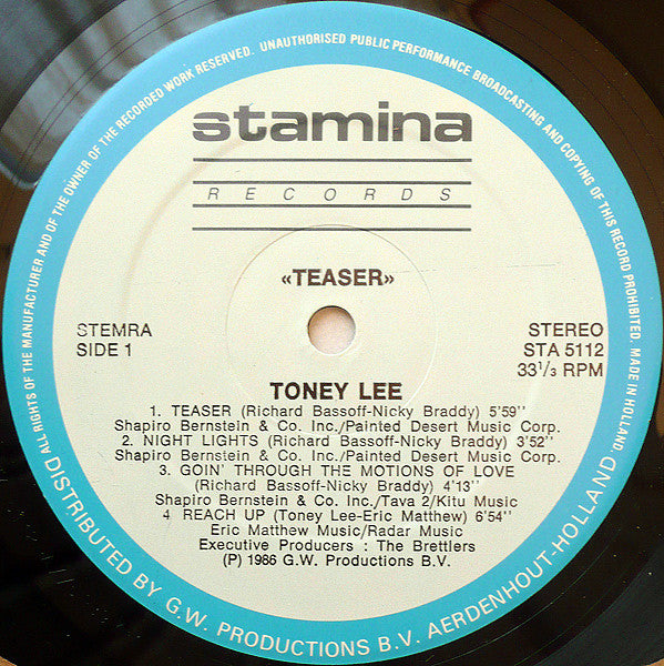 Toney Lee : Teaser (LP, Album)