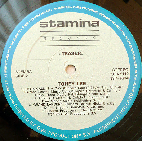Toney Lee : Teaser (LP, Album)