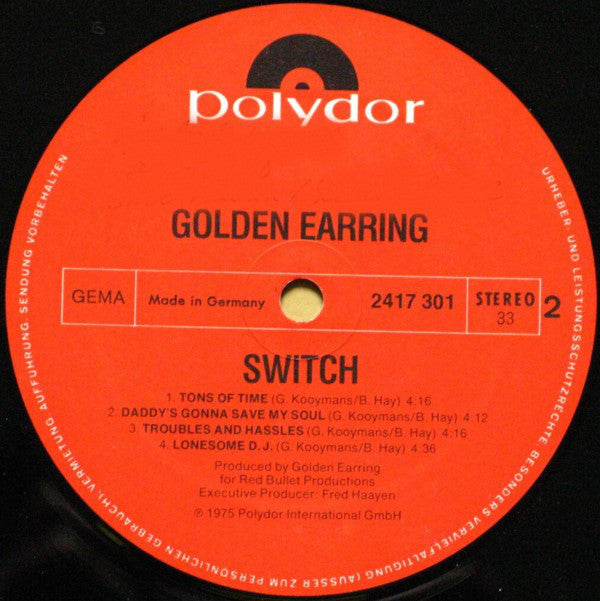 Golden Earring : Switch (LP, Album)