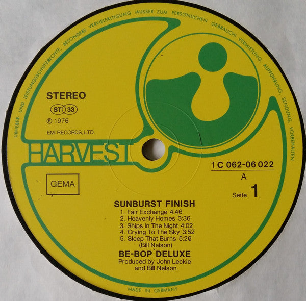 Be-Bop Deluxe* : Sunburst Finish (LP, Album)