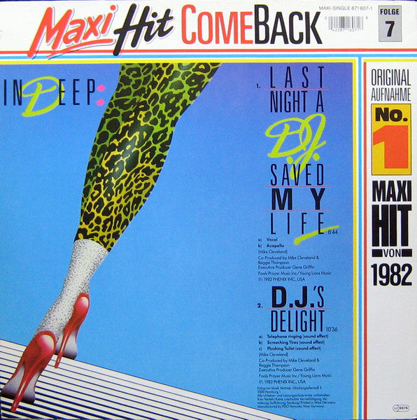 Indeep : Last Night A D.J. Saved My Life (12", Maxi, RE)