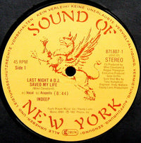 Indeep : Last Night A D.J. Saved My Life (12", Maxi, RE)
