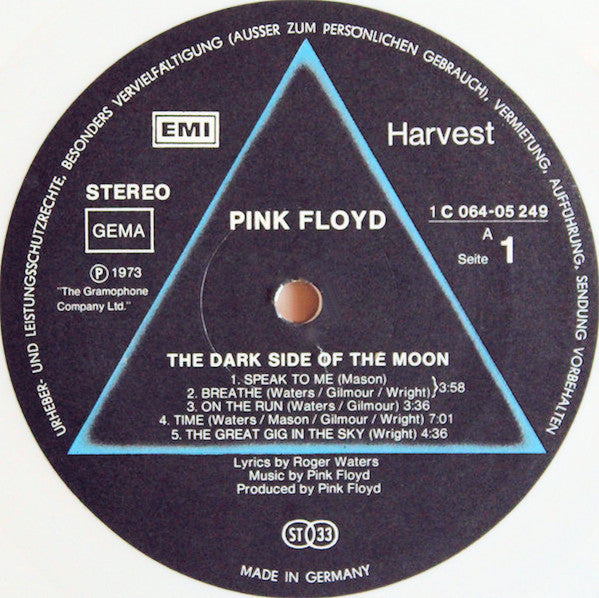 Pink Floyd : The Dark Side Of The Moon (LP, Album, Ltd, RE, Whi)