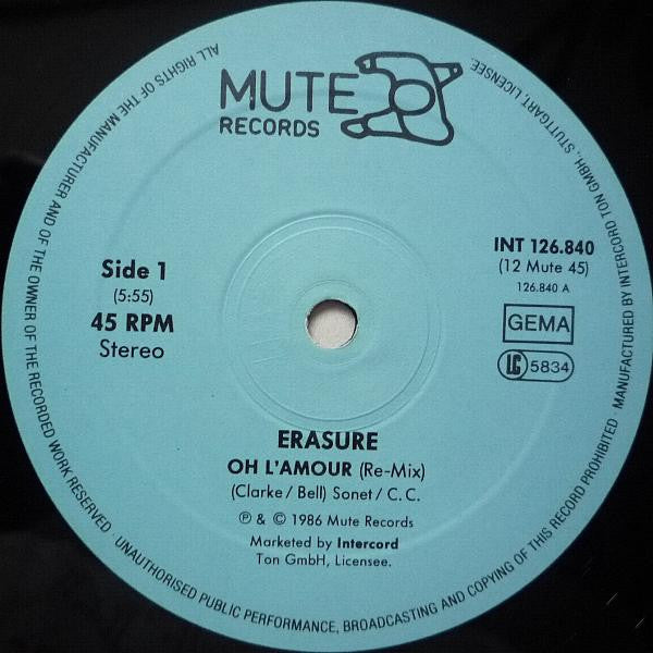 Erasure : Oh L'Amour (12", Maxi, RP)
