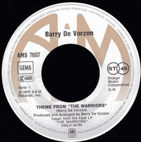 Barry De Vorzon : Theme From "The Warriors" (7", Single)