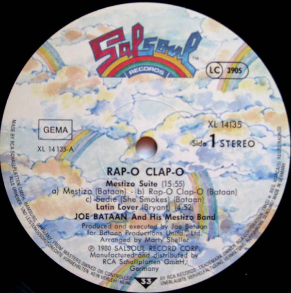 Joe Bataan And The Mestizo Band : Rap-O Clap-O (LP, Album, P/Mixed)