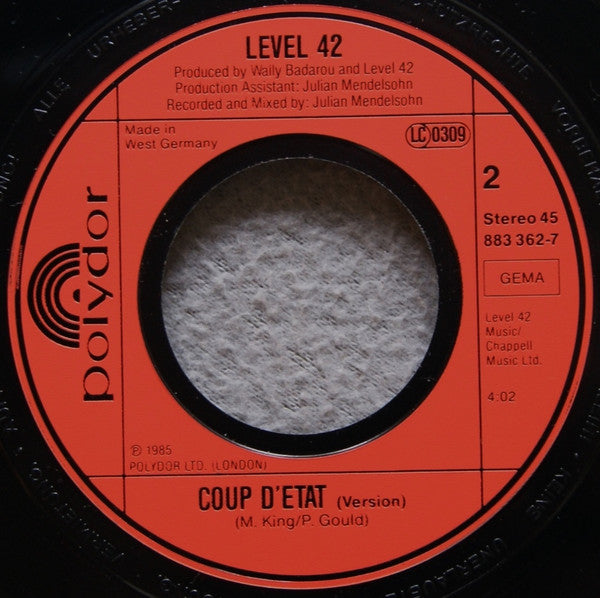 Level 42 : Something About You (7", Single)
