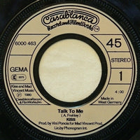 Kiss : Talk To Me (7", Single)