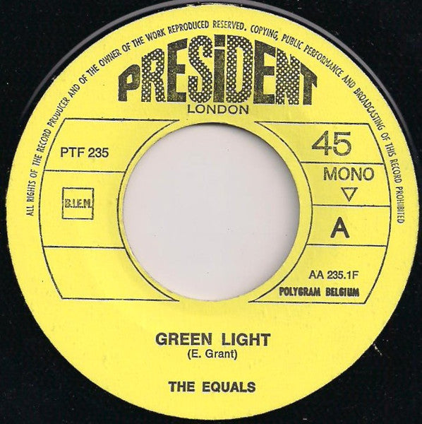 The Equals : Green Light (7", Single, Mono)