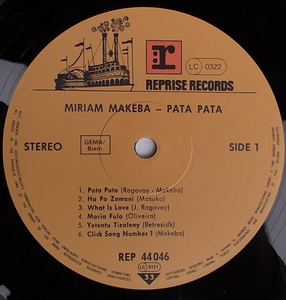 Miriam Makeba : Pata Pata (LP, Album, RE)