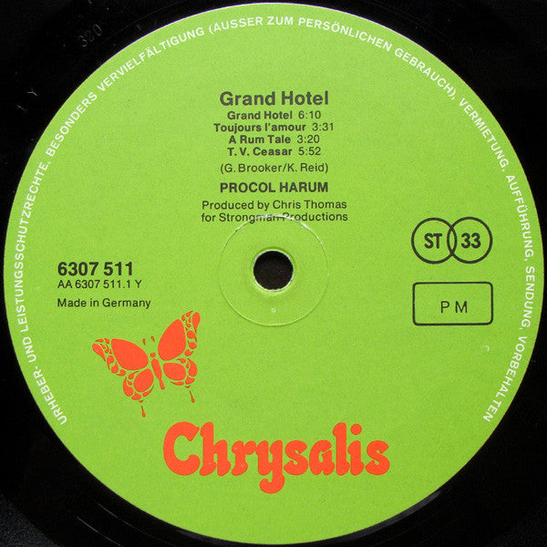 Procol Harum : Grand Hotel (LP, Album, Gat)