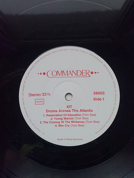 Xit (4) : Drums Across The Atlantic (LP, Album)