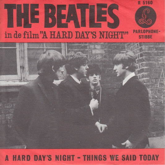 The Beatles : A Hard Day's Night / Things We Said Today (7", Single, Mono, Red)