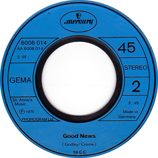 10CC : I'm Not In Love (7", Single)