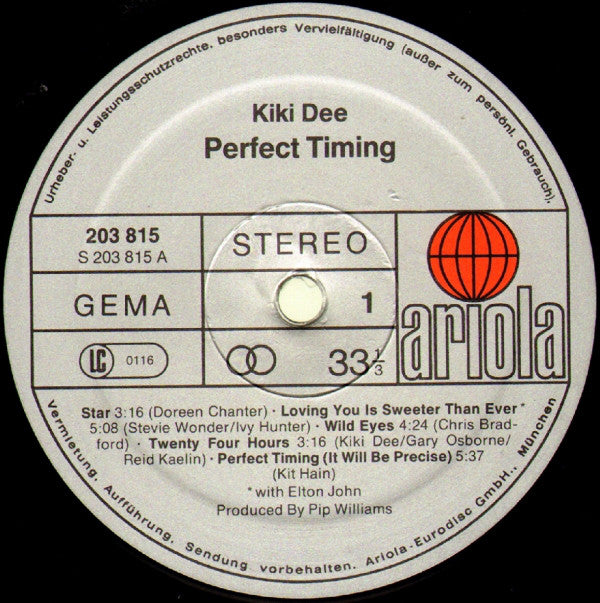 Kiki Dee : Perfect Timing (LP, Album)