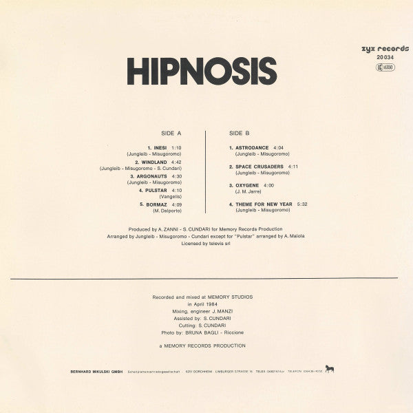 Hipnosis : Hipnosis (LP, Album)