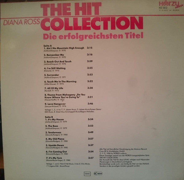 Diana Ross : The Hit Collection - The Erfolgreichsten Titel (LP, Comp)