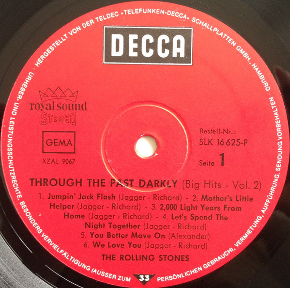 Rolling Stones* : Through The Past, Darkly (Big Hits Vol. 2) (LP, Comp, "Ro)