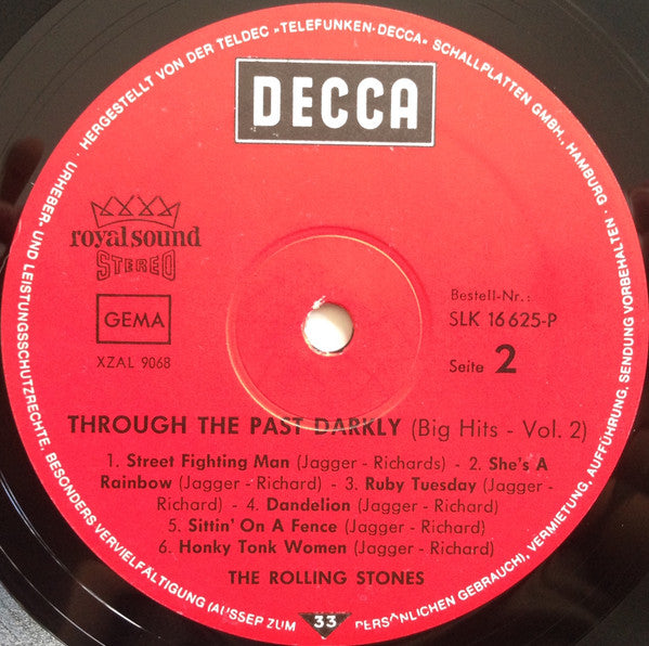 Rolling Stones* : Through The Past, Darkly (Big Hits Vol. 2) (LP, Comp, "Ro)