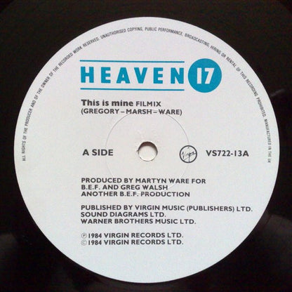 Heaven 17 : This Is Mine (Special 'Filmix' Version) (12", Single)